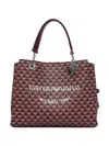 Emporio Armani Logo-print Tote Bag In Red
