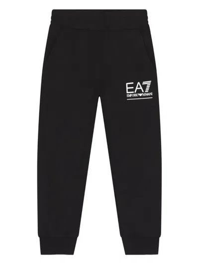 Emporio Armani Kids' Logo-print Track Pants In Black