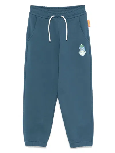 Emporio Armani Kids' Logo-print Track Pants In Blue