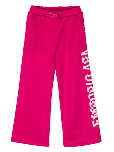Emporio Armani Kids' Logo-print Track Pants In Pink