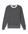 Emporio Armani Wool Crewneck Jumper With Ribbed Cuffs And Hem In Gray