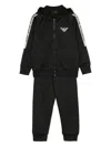 Emporio Armani Logo-print Zip-up Tracksuit In Black