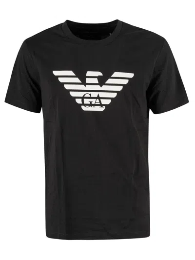 EMPORIO ARMANI LOGO PRINTED CREWNECK T-SHIRT