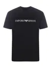 Emporio Armani T-shirt With Round Neck And Short Sleeves In Blu