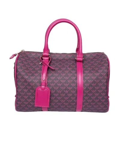 Emporio Armani Logo Printed Handbag In Black
