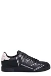 Emporio Armani Logo-print Sneakers In Black