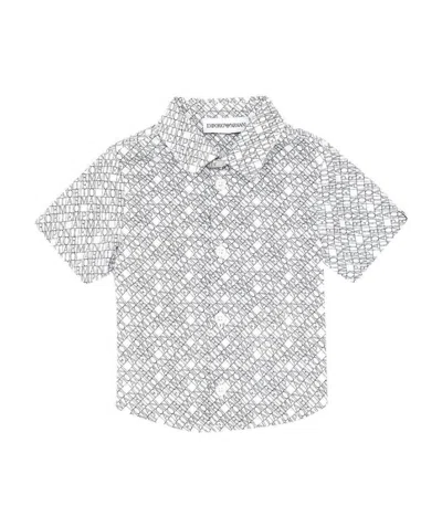 Emporio Armani Logo Printed Shirt In White