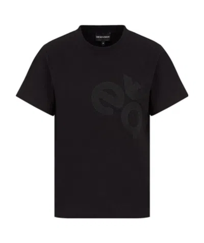 Emporio Armani Logo Printed Slim T-shirt In Black