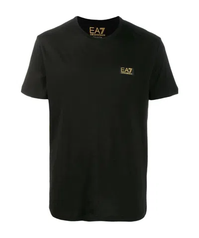 Emporio Armani Logo Printed T-shirt In Black