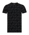 Emporio Armani Logo Printed T-shirt In Black