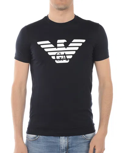 Emporio Armani Eagle-logo T-shirt In Blue