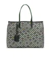 Emporio Armani Logo Printed Tote Handbag In Black