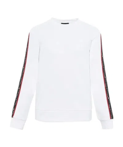 Emporio Armani Logo Printed Trimmed Sweater In White