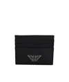 Emporio Armani Black Wallet And Business Card Holder Set In Black