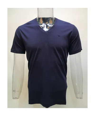 Emporio Armani Logo Rib T-shirt In Black