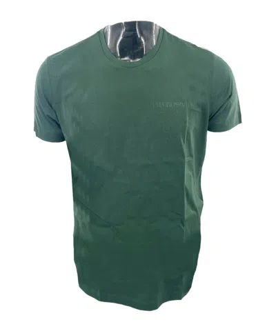 Emporio Armani Logo Round-neck T-shirt In Green
