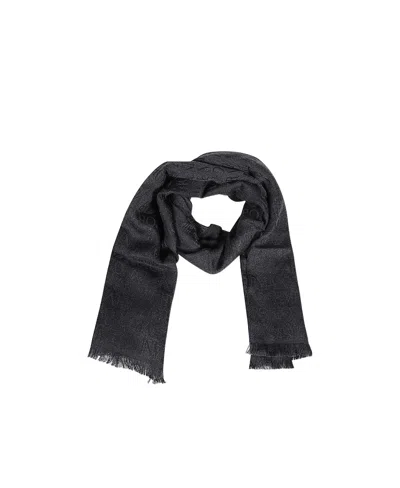 Emporio Armani Logo Scarf In Black