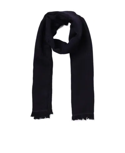Emporio Armani Logo Scarf In Black