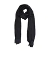 Emporio Armani Logo Scarf In Black