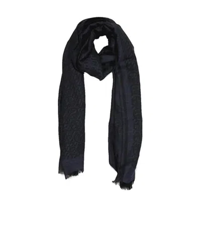 Emporio Armani Logo Scarf In Black