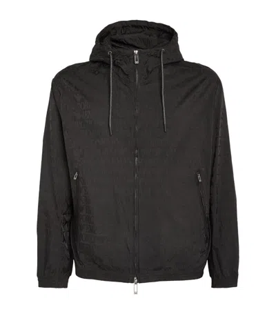 Emporio Armani Logo Shell Jacket In Black