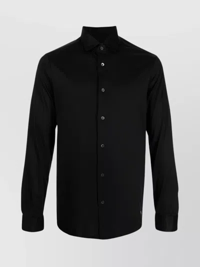 EMPORIO ARMANI LOGO SHIRT WITH CURVED HEM