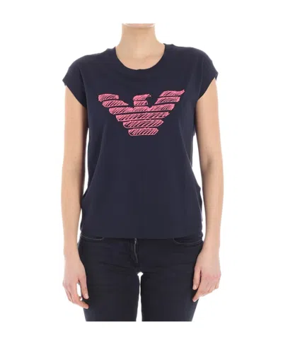 Emporio Armani Logo Short Sleeve T-shirt In Black