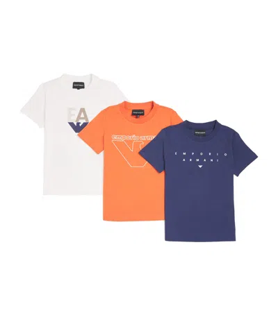 Emporio Armani Kids' Logo Short-sleeve T-shirt In Multi