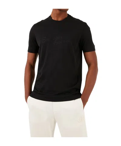 Emporio Armani Logo Short-sleeved T-shirt In Black