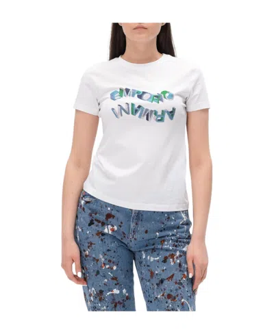 Emporio Armani Logo Short-sleeved T-shirt In White