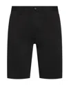 Emporio Armani Jersey Bermuda Shorts With Ribs In Black