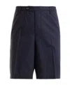 Emporio Armani Jersey Bermuda Shorts With Ribs In Black