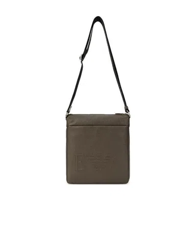 Emporio Armani Logo Shoulder Bag In Black