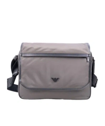 Emporio Armani Logo Shoulder Bag In Gray