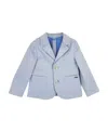 Emporio Armani Logo Single-breasted Suit Jacket In Blue