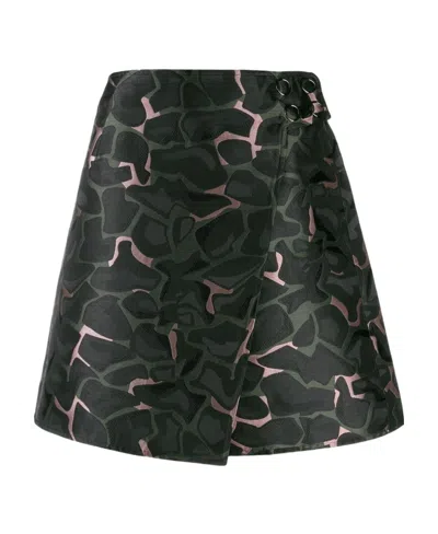 Emporio Armani Logo Skirt In Black