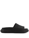 Emporio Armani Rubber Slides In Black