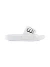Emporio Armani Logo Slippers In White