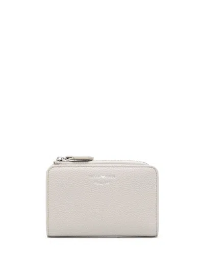 Emporio Armani Logo Small Wallet In White