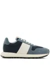 Emporio Armani Colour-block Low-top Sneakers In Blue