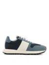 Emporio Armani Colour-block Low-top Sneakers In Blue