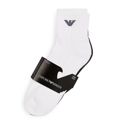 Emporio Armani Logo Socks In White