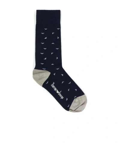 Emporio Armani Logo Socks In Black