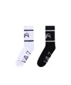 Emporio Armani Logo Socks Two-piece Set In Black