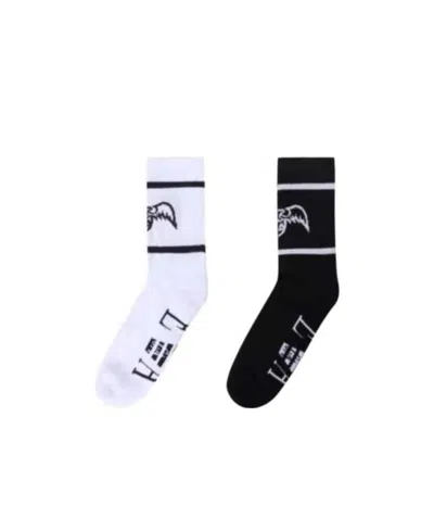 Emporio Armani Logo Socks Two-piece Set In Black