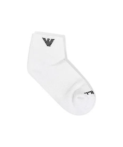 Emporio Armani Logo Socks In White