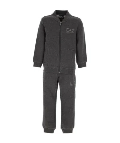 Emporio Armani Logo Sports Set In Black