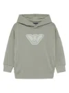 Emporio Armani Hoodie Mit Logo-stempel In Grün