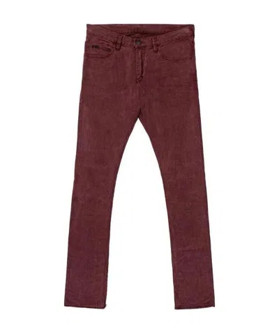 Emporio Armani Logo Straight Jeans In Red