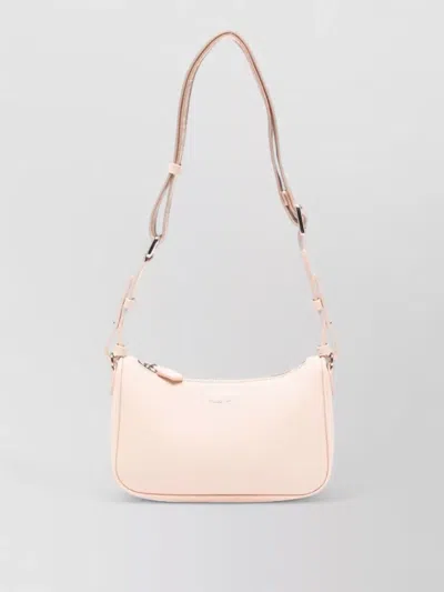 Emporio Armani Logo Strap Baguette Style Shoulder Bag In Pink